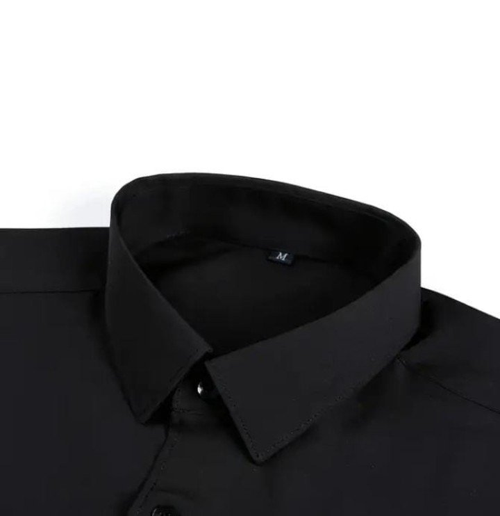 Black Full-Sleeve plain Shirt for Men | Classic Cotton Shirt - Image 2