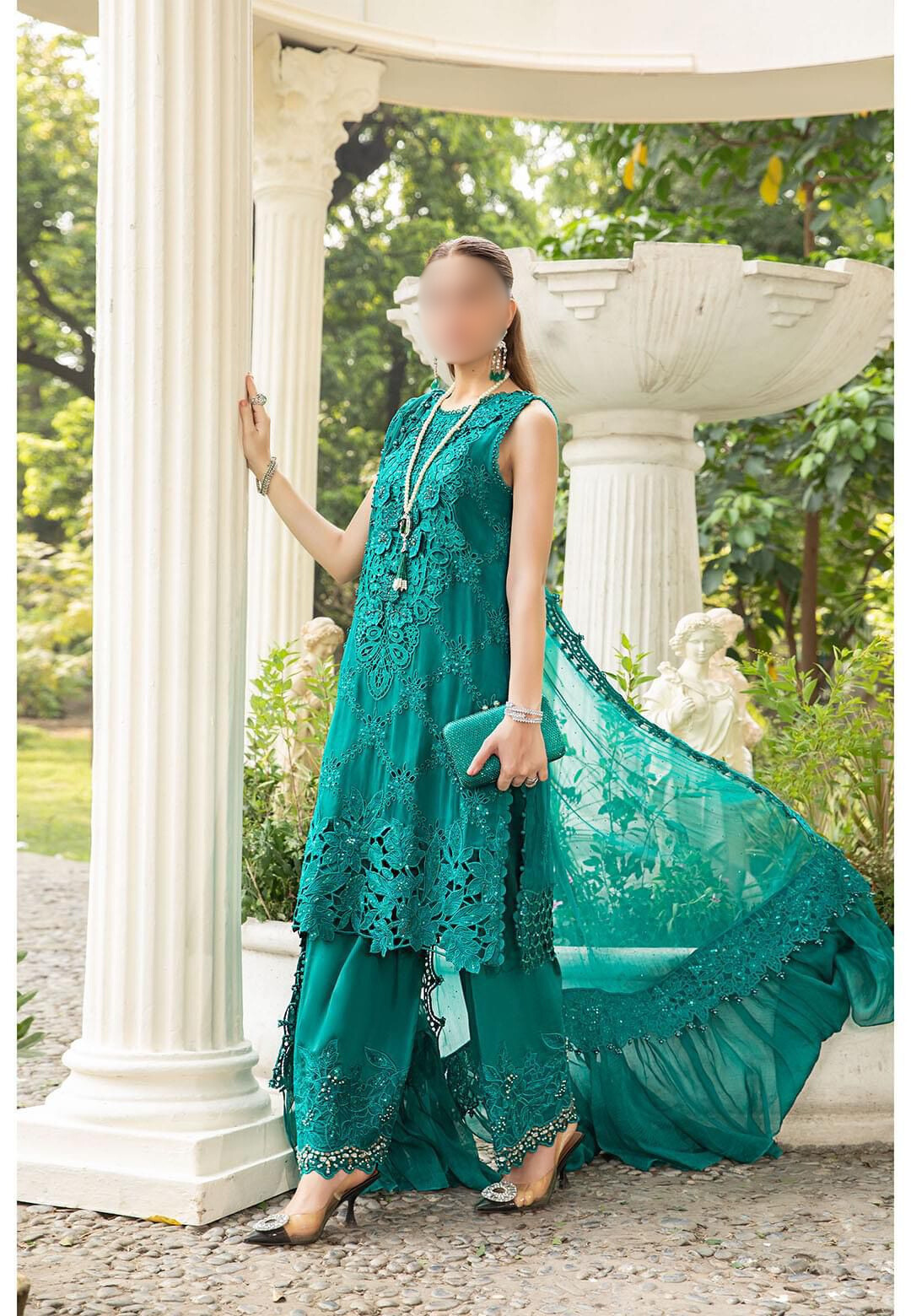 Luxury Chiffon Fully Embroidered 3-Piece Suit - Image 3