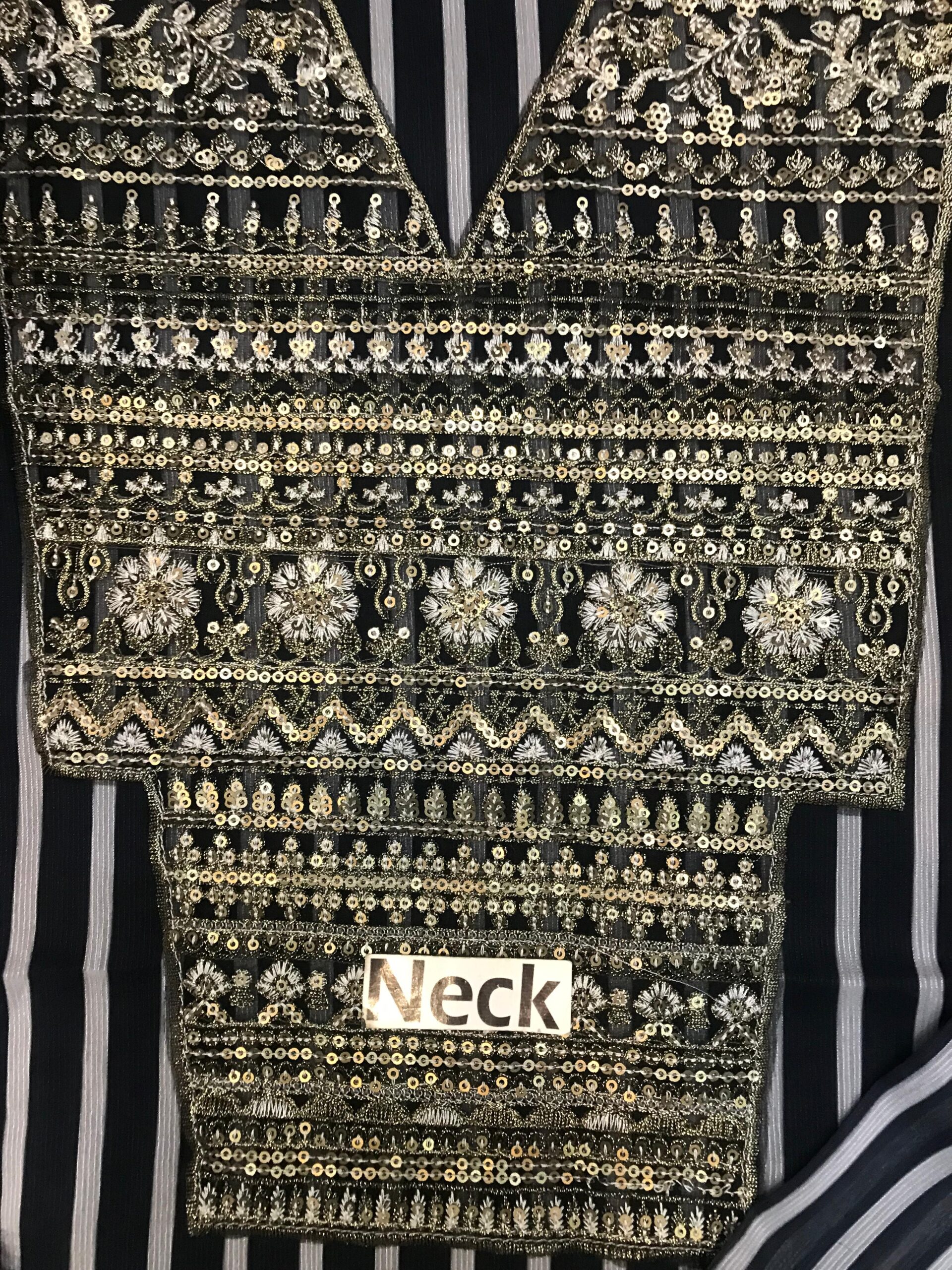 Printed Chiffon Embroidered 3-Piece Suit - Image 7