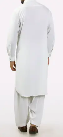 Off White Wash & Wear Shalwar Kameez - Image 3