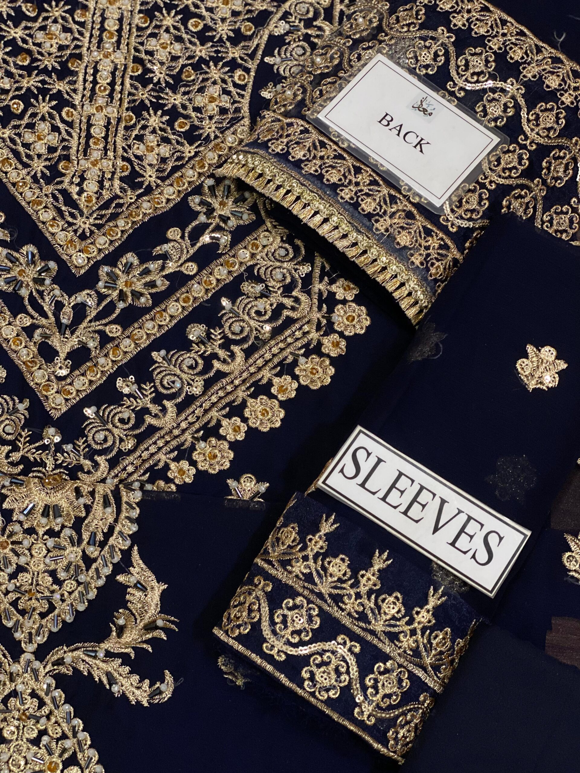 Luxury Heavy Embroidered Chiffon Suit - Image 5