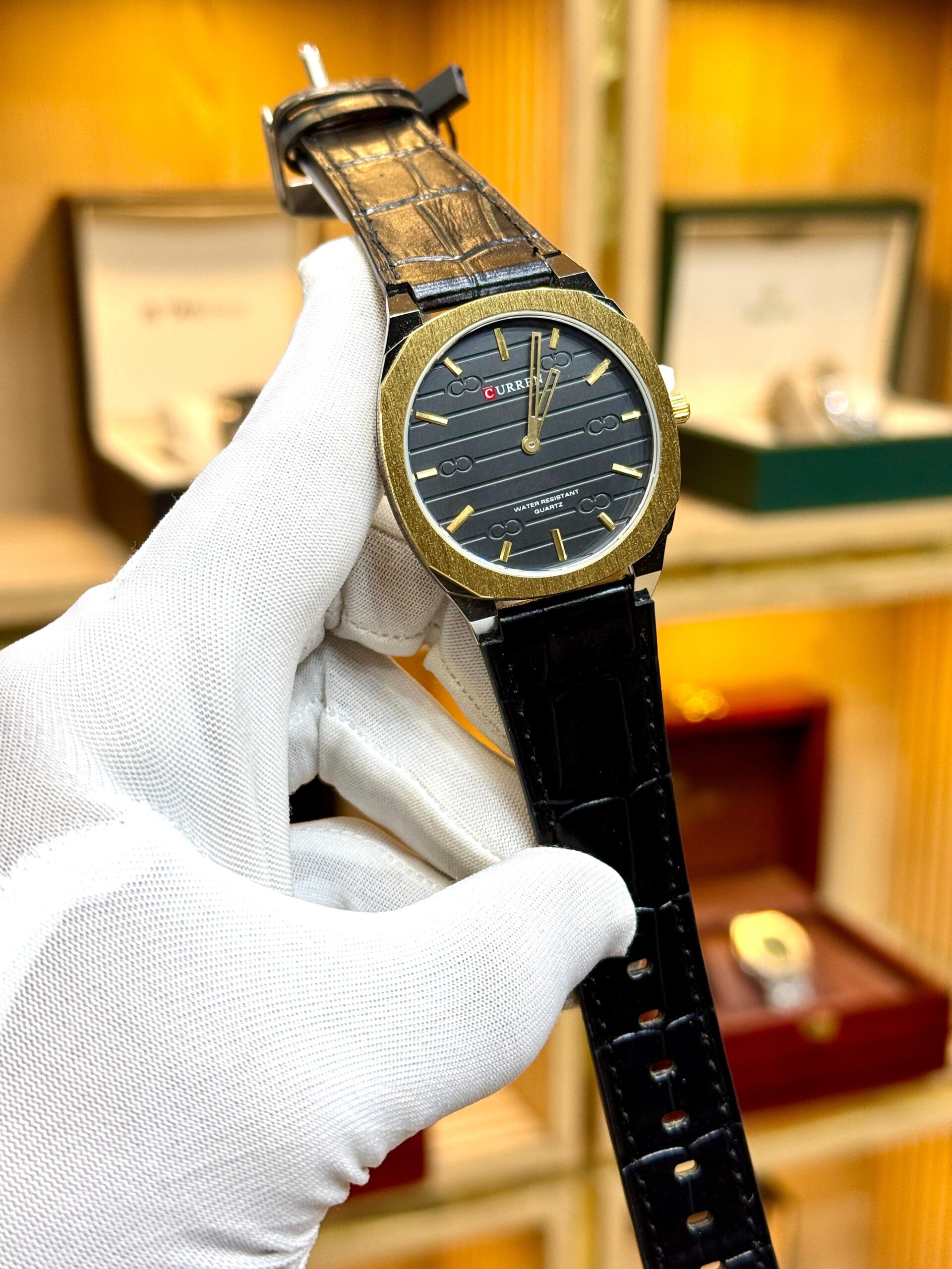 CURREN Original Slim Quartz Watch for Men – Premium Leather Strap